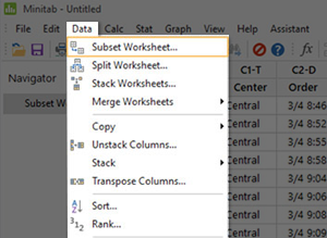 quick start subset worksheet