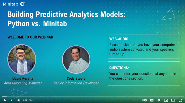 Minitab Predictive Analytics vs. Python