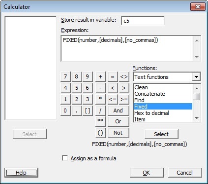 simplifying numeric data with the "fixed" function