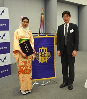 Ph.D Graduation day at Meiji University with Supervisor_Prof. Dr. Zenichi Miyagi
