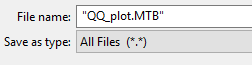Be sure to save the file as .MTB, not .txt