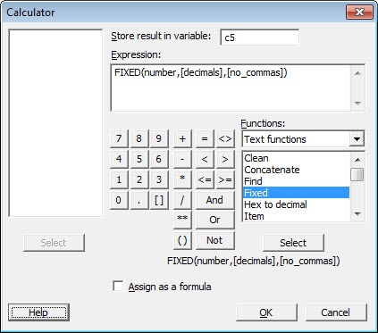 simplifying numeric data with the "fixed" function