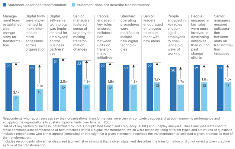 Graph from McKinsey & Company on Digital Transformation