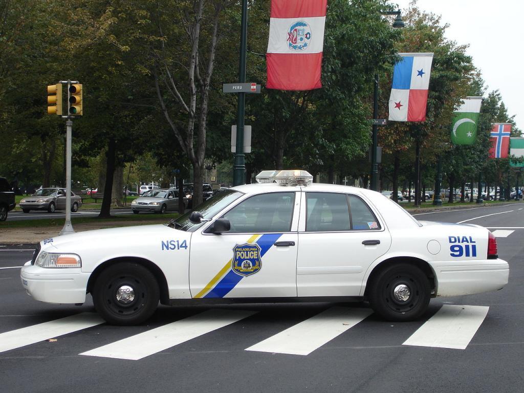A Philadelphia Police Department car