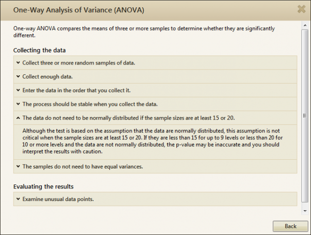 ANOVA guidelines