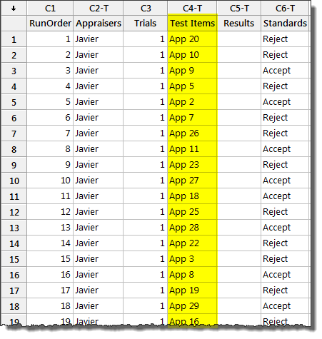 attribute agreement analysis worksheet