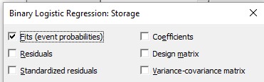 storage dialog