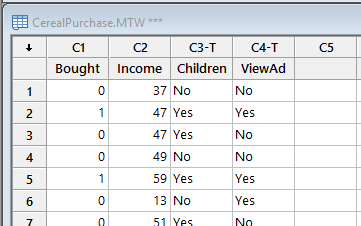 cereal purchase worksheet