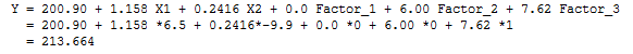 Regression Equation