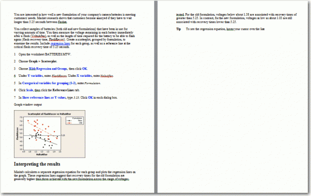 The help example, formatted in Microsoft Word.