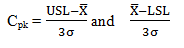 Cpk equations