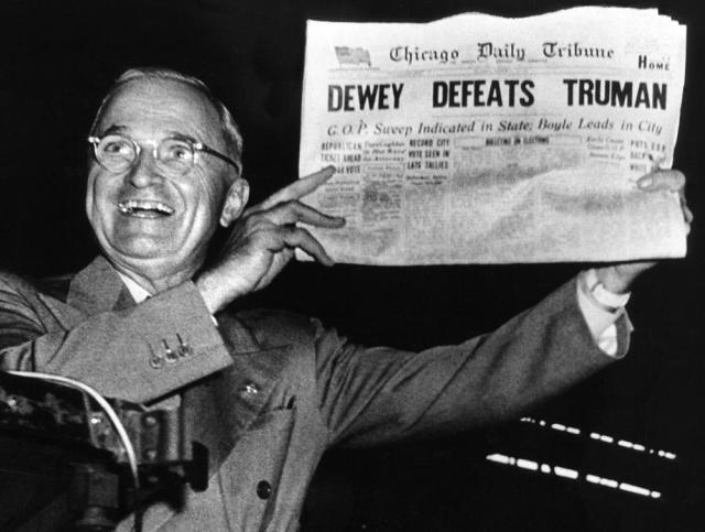 Dewey Defeats Truman newspaper