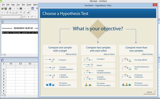 The Assistant in Minitab