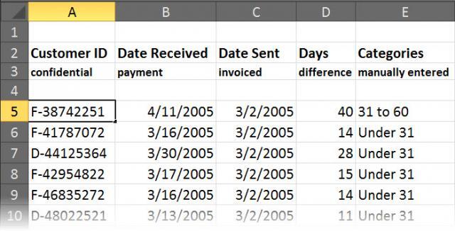 Not in "Database" Format