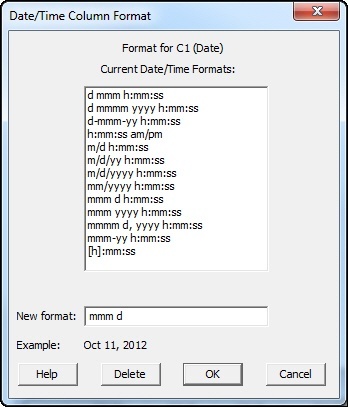 Create a new date/time format