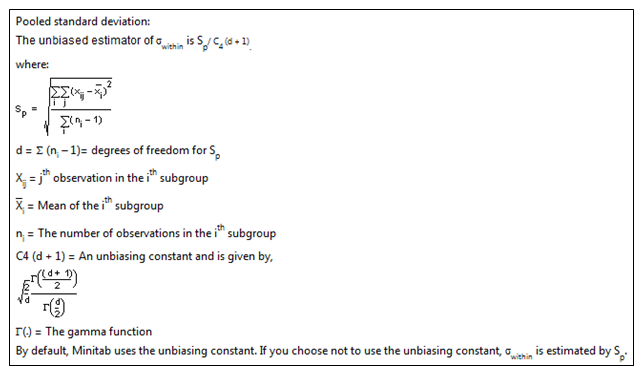 formula for pooled standard deviation