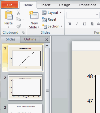 Minitab graphs go directly to Powerpoint