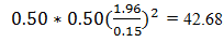 sample size calculation
