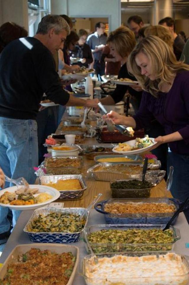 side dish buffet line