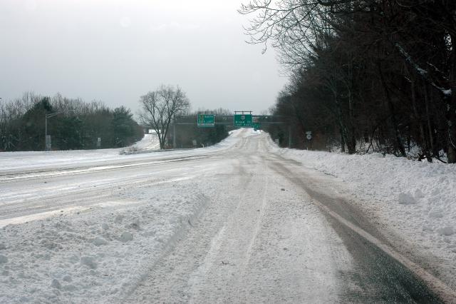 Snowy highway