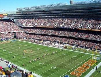 Football stadium crowd