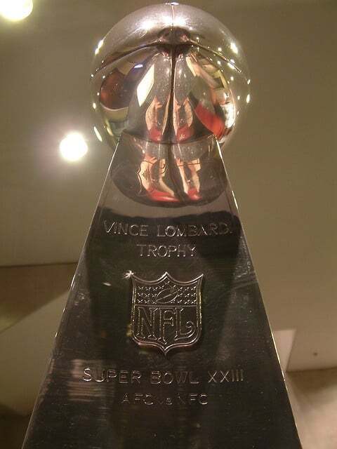 The Lombardi Trophy from Super Bowl XXIII