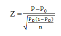 Z test statistic