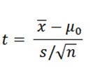 t test formula