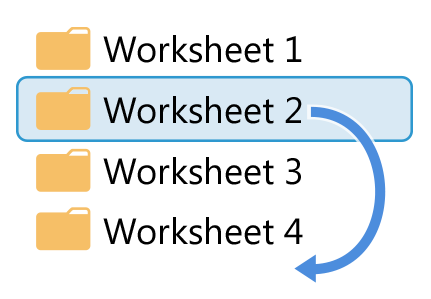 sort worksheets in Minitab 18's project manager
