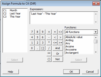 assign formula to column