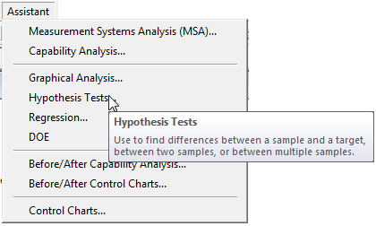 assistant hypothesis test