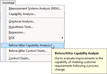 Before/After Capability Analysis