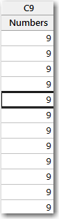 Numeric data formatted as numeric data