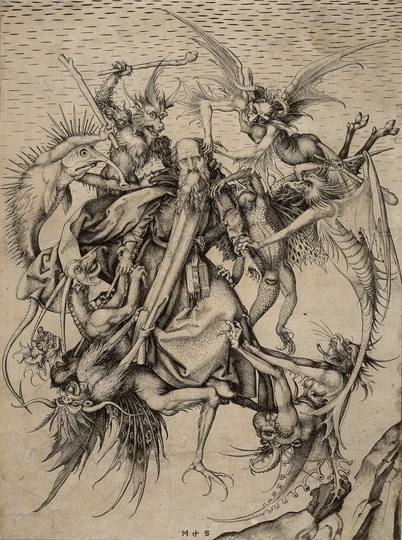 Guy surrounded by demons