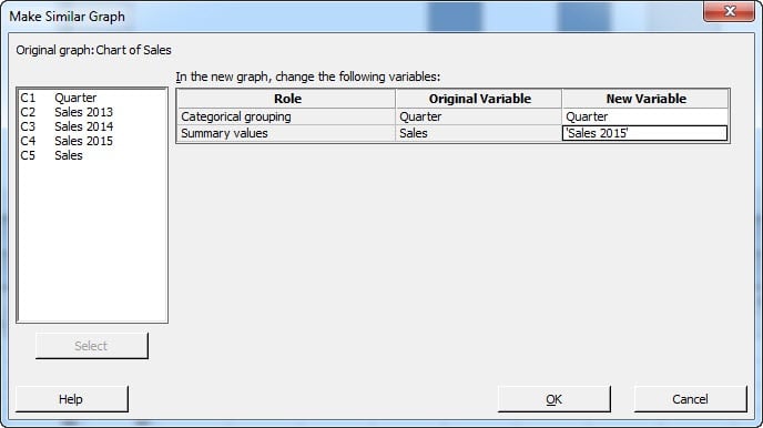 make similar graph dialog