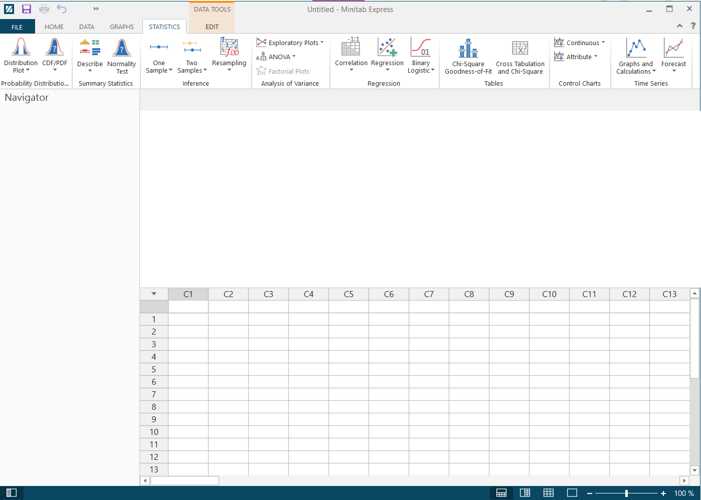 minitab express formula tab