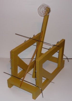 Finished DIY Catapult for doing DOE (Design of Experiments)