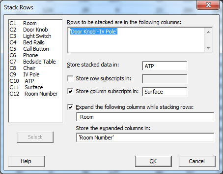 health care data - stack rows to prepare for analysis