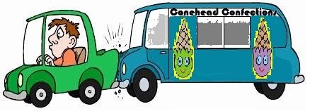 collision cause by ice cream truck
