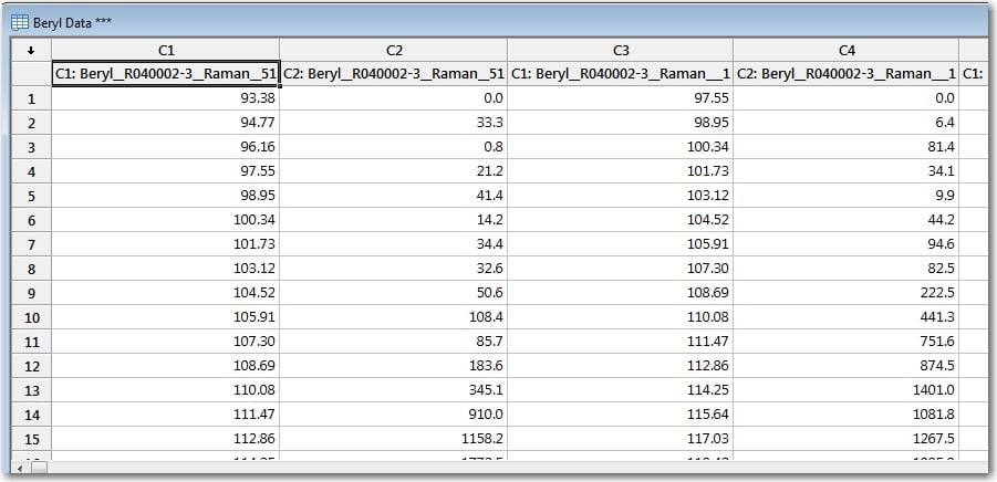 The new worksheet contains all of the data.