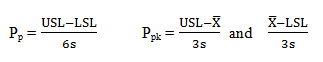 Pp and Ppk equations
