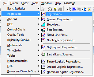 regression menu