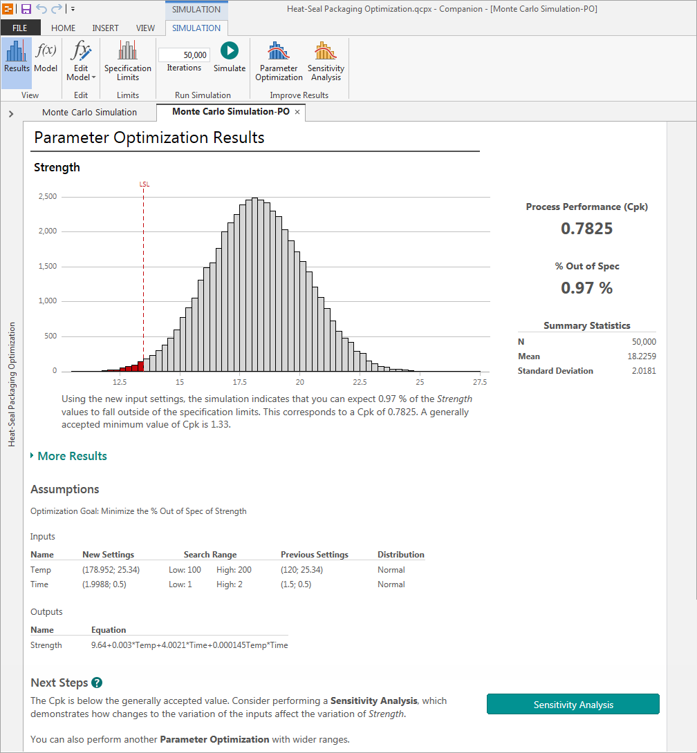 second seal strength model monte carlo simulation