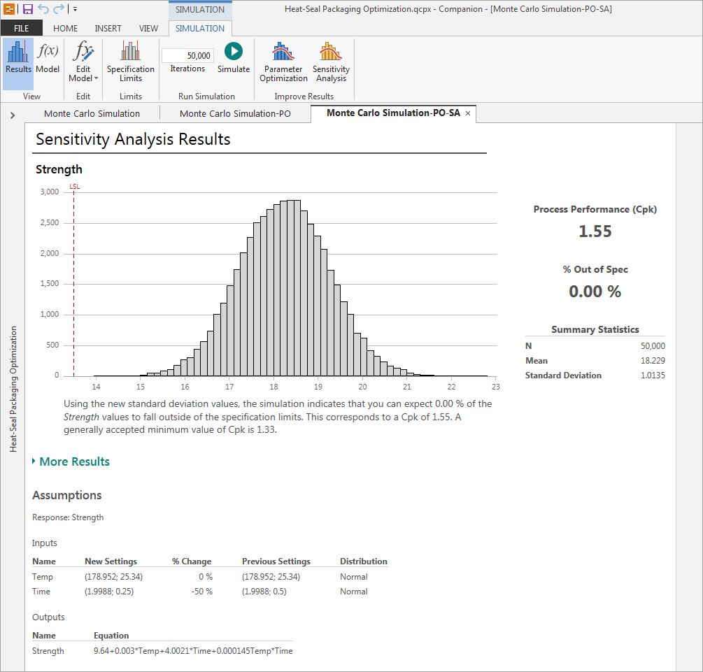 third monte carlo model simulation for seal strength