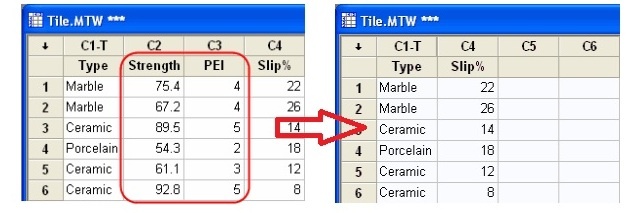 Hide unused columns