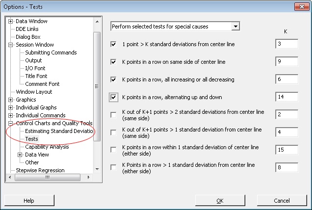 tools options tests